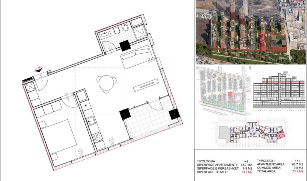 Sale | Apartment 1 + 1 | River Park Residence | 84000 €