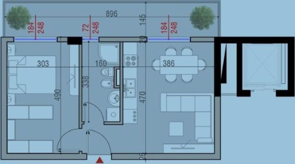 APARTAMENT 1+1 PER SHITJE NE TEG