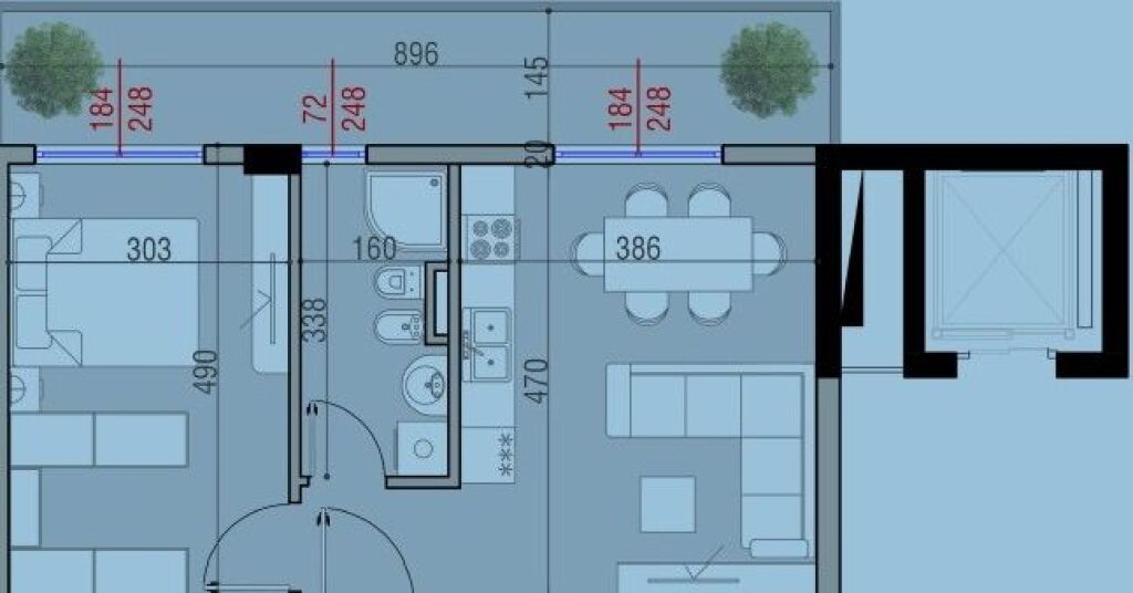 Apartment for sale 1+1 – Tirana Cielo, near TEG