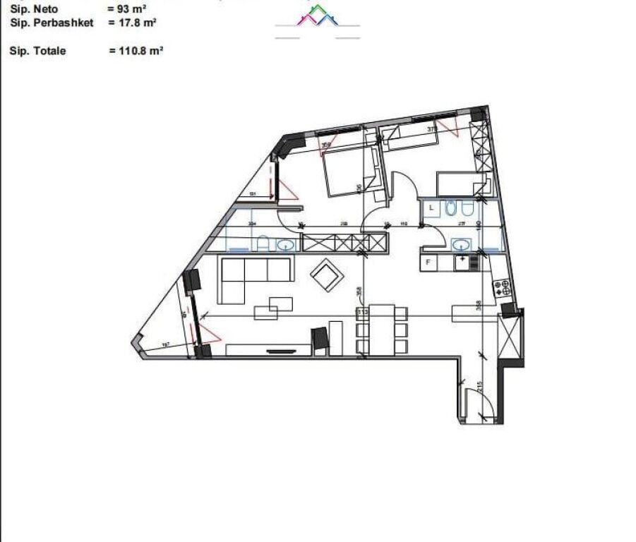 Apartament Ne Shitje 2+1 Prane Shkolles Se Baletit (ID B120837) Tirane