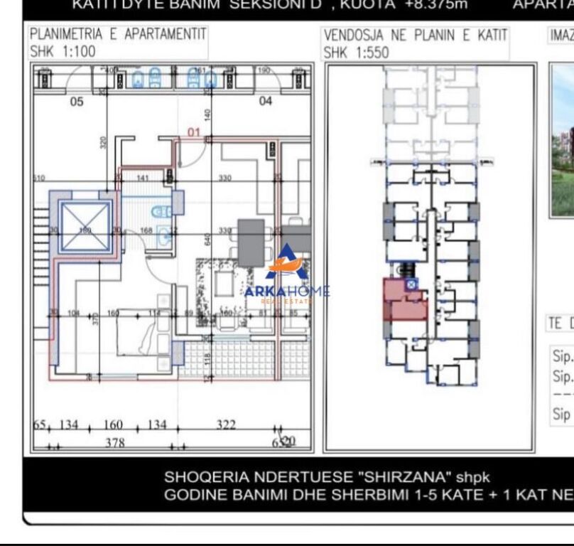 SHITET APARTAMENT 1+1 " PRANË LIQENIT TË PASKUQANIT " 61000 EURO