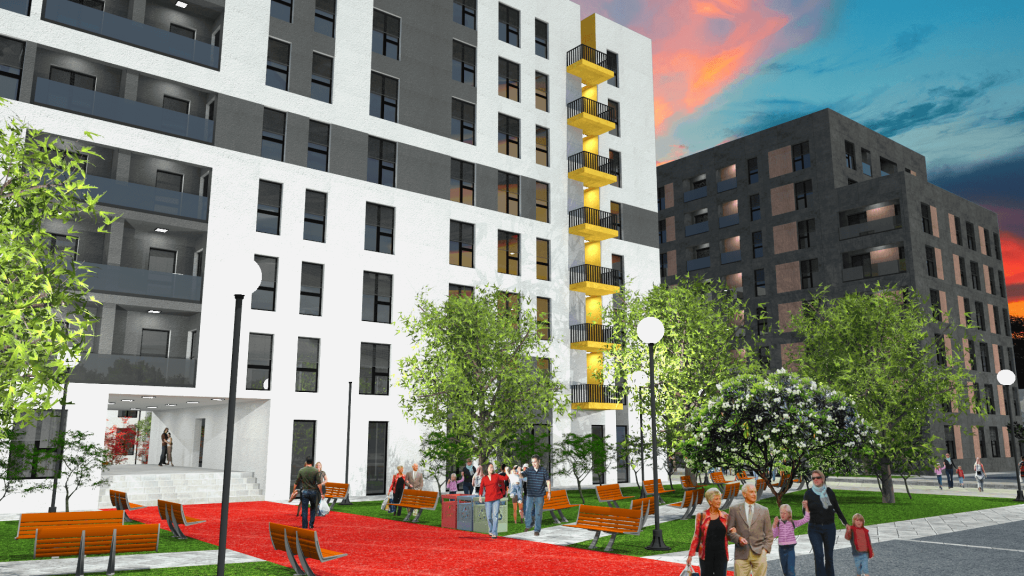 Shitet 2+1+2 TIRANE ENTRY 2 ISH DOGANA 132.000€