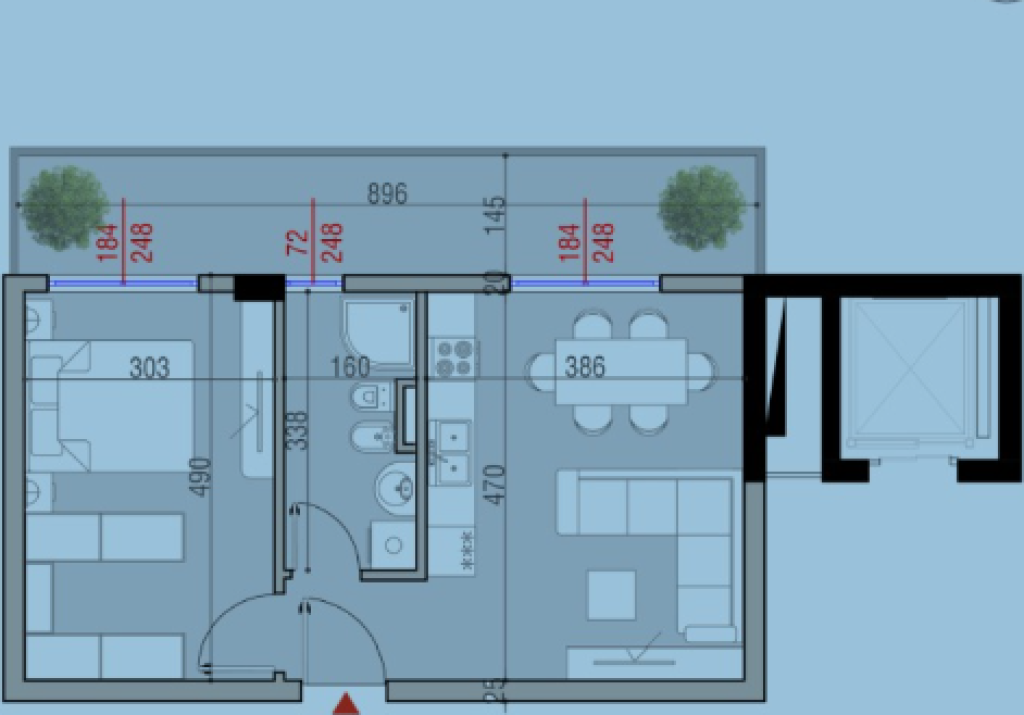 Apartment 1+1 for Sale – Tirana Cielo, near TEG  ✅