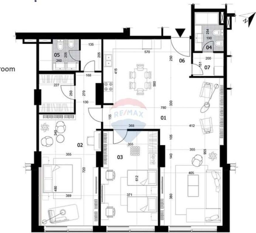 SHITET APARTAMENT 2+1+2 TEK DOWNTOWN 1