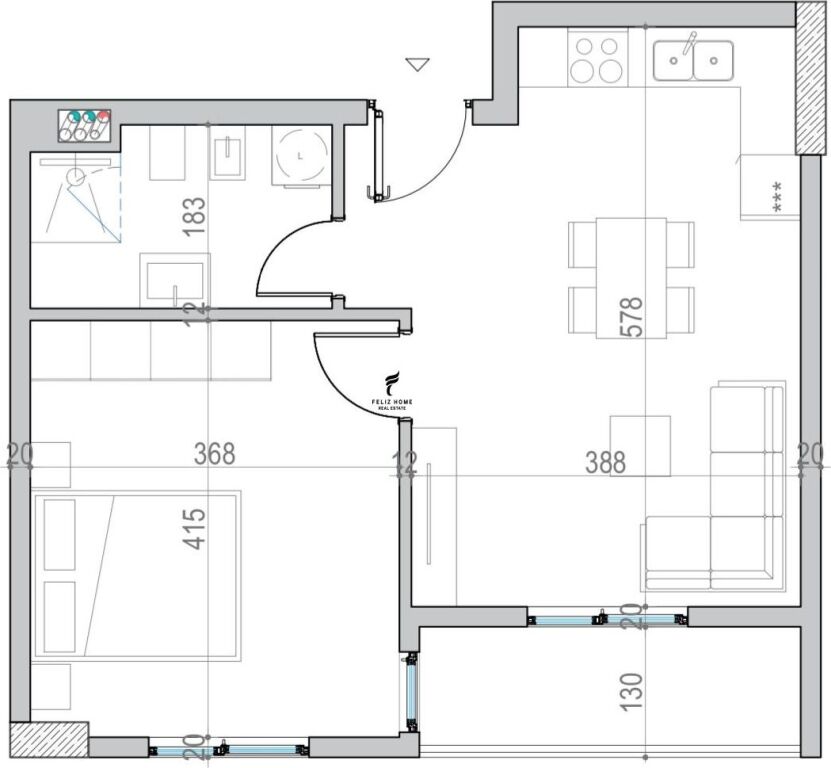 FOR SALE APARTMENT 1+1 GOLEM 106,000 EURO FH-70034
