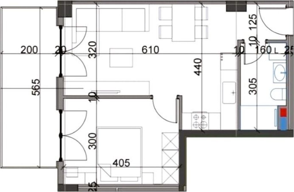 Shitet apartament 1+1 tek VIVA Kompleks