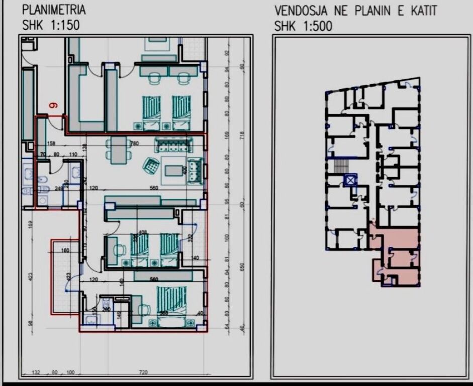 APARTMENT 2+1+2 FOR SALE, BLUE BOULEVARD KAMEZ
