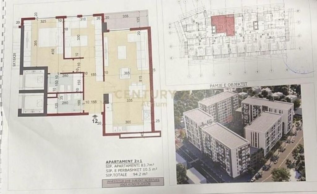 APARTAMENT 2+1+2 PER SHITJE