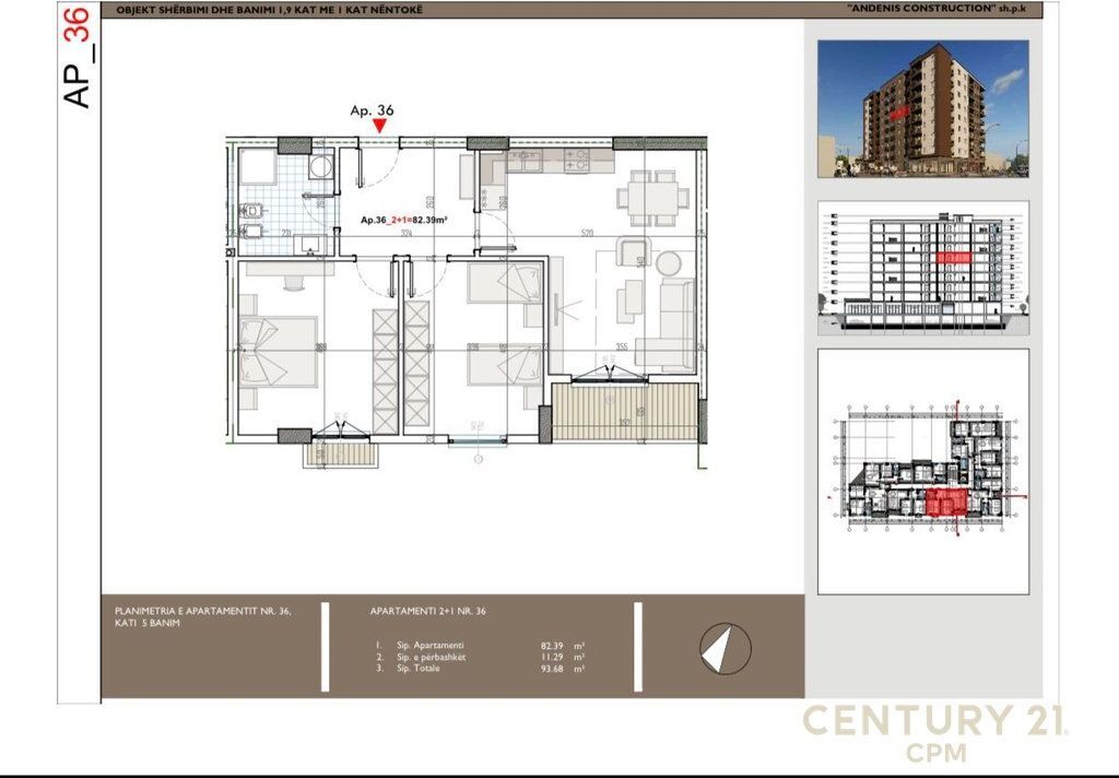 2+1 APARTMENT FOR SALE IN KAMËZ CENTER – NEW CONSTRUCTION 99,000 €
