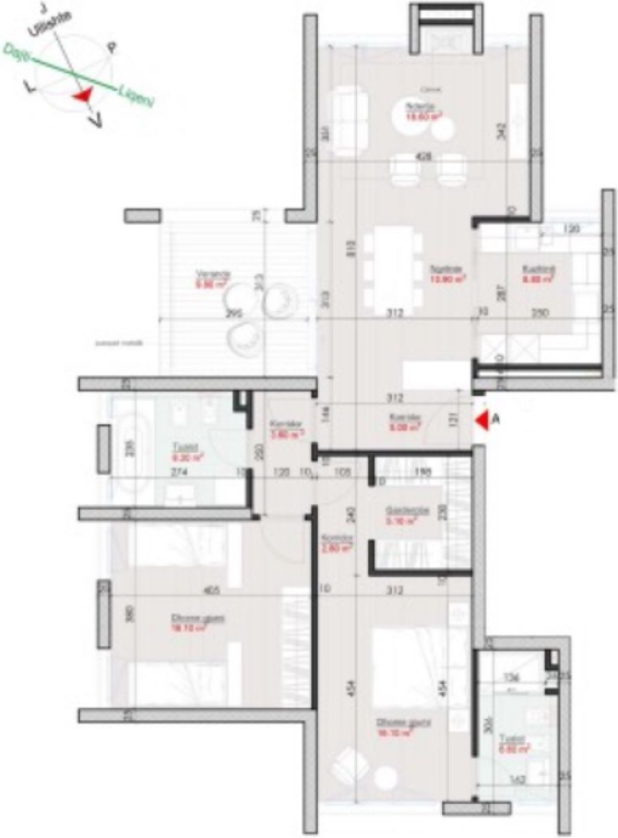 Apartament 2+1 në Shitje – Green Valley Residence