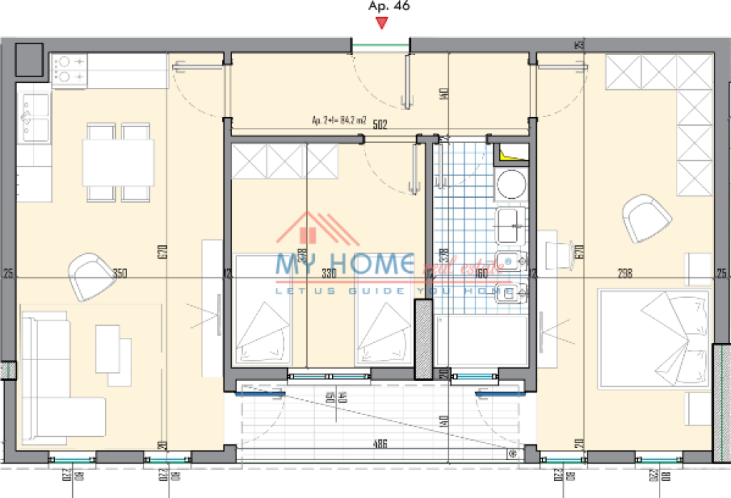 Apartament 2+1 ne shitje Kompleksi Univers City ne Tirane
