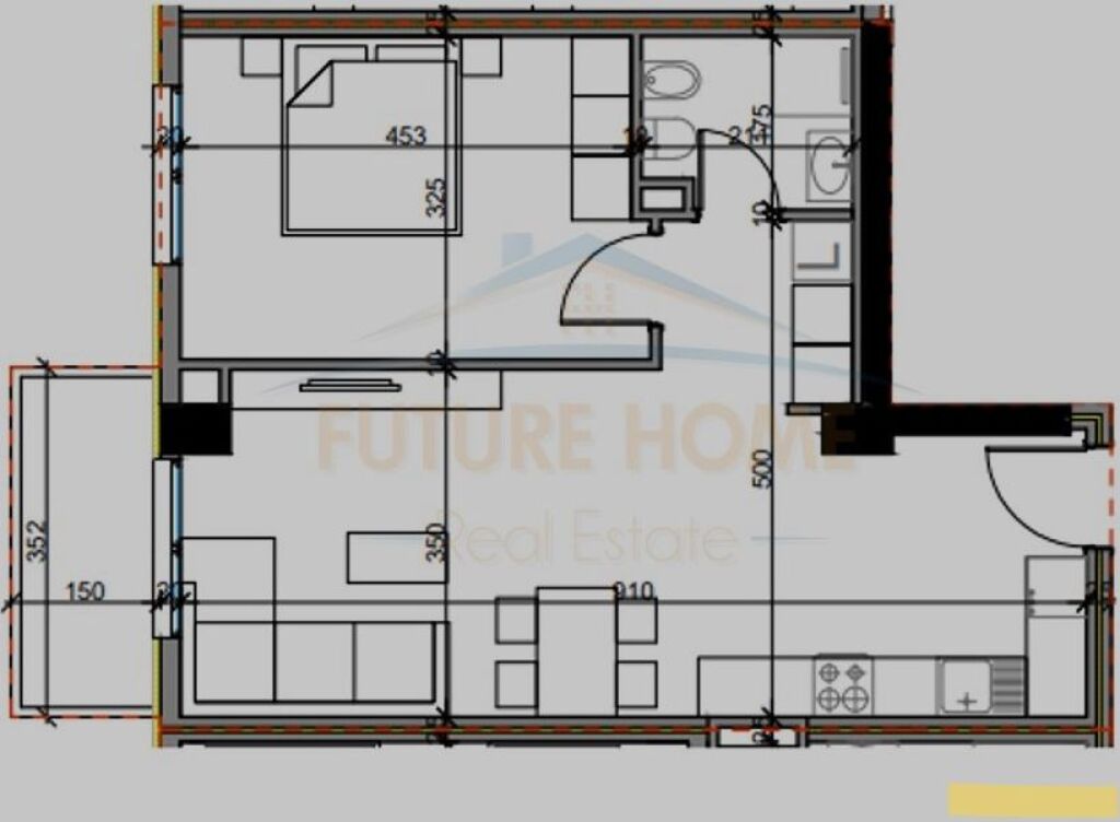 Shitje, Apartament 1+1, "Aluna Residence", Paskuqan, Tiranë.