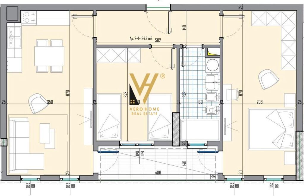SHITET APARTAMENT 2+1+BLK TEK UNIVERS CITY 145.000 EURO