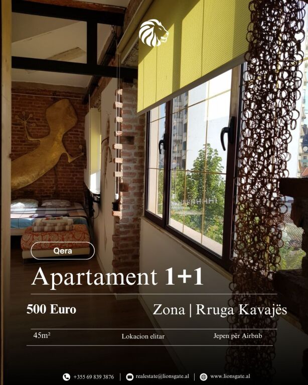 JEPET ME QERA APARTAMENT 1+1 – Rruga e Kavajës (Jepet për Airbnb)