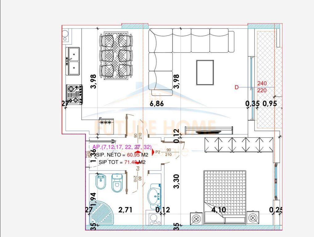 Shitet Apartament 1+1, Yzberisht