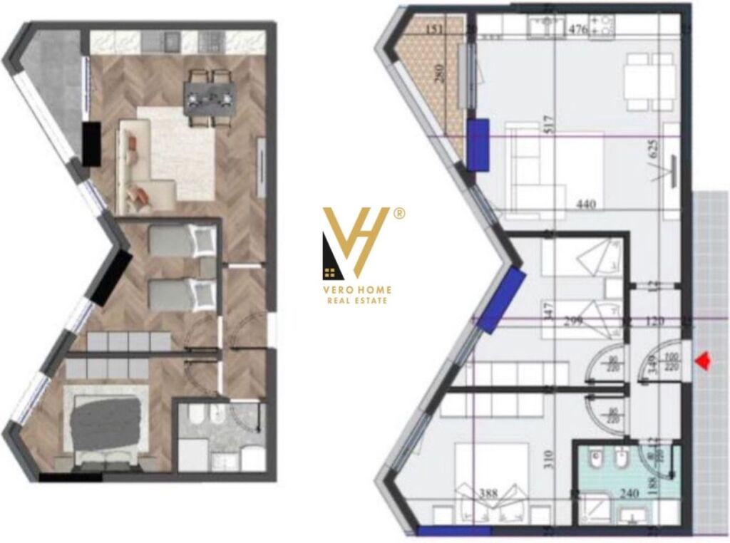 SHITET APARTAMENT 2+1+BLK TE REZ.COLONIAL, RR.DRITAN HOXHA 165.000 EURO