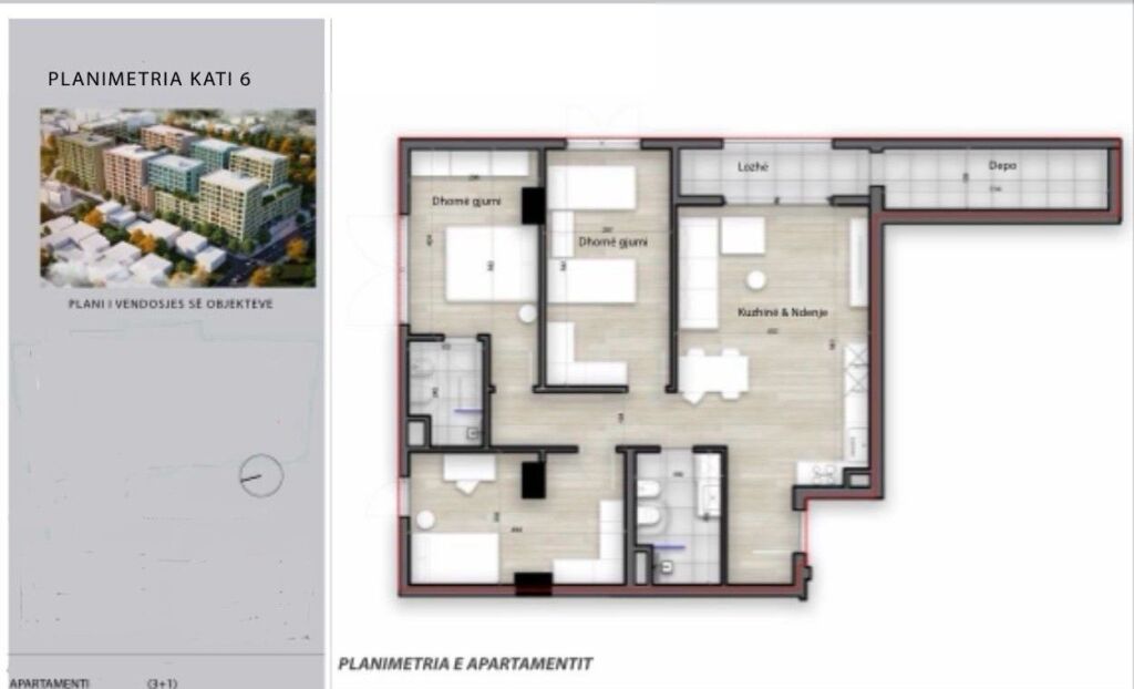 🏡 Shitet Apartament 3+1+2 – Splendor Residence, Porcelan