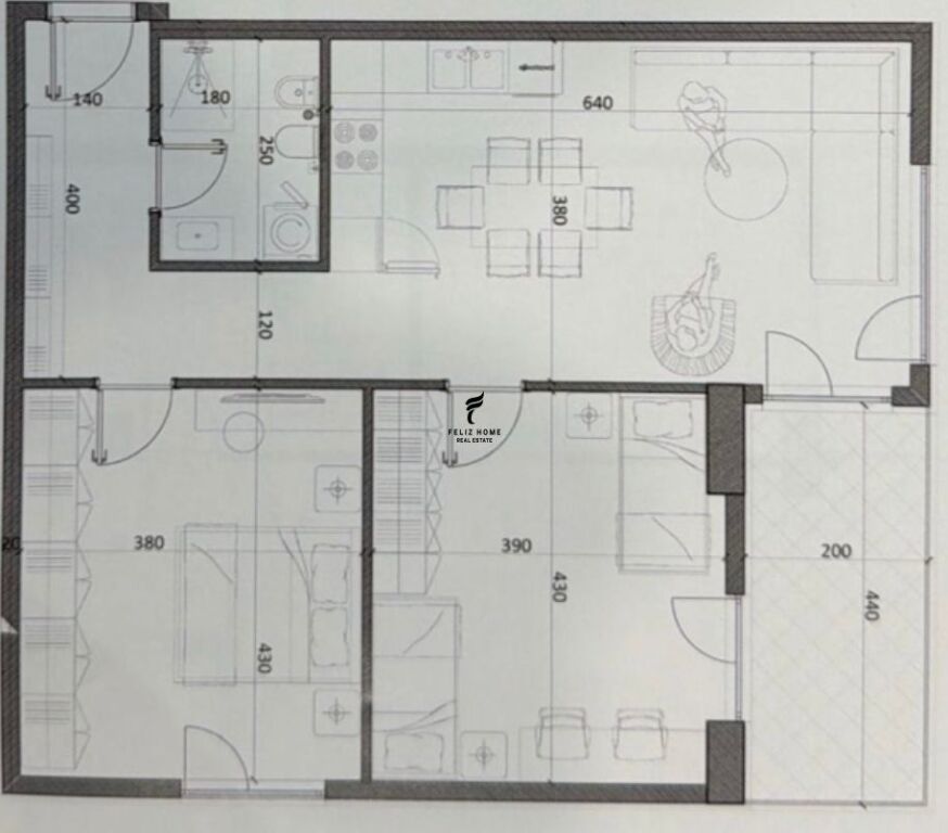 SHITET APARTAMENT 2+1 KAMEZ 8.500.000 LEKE FH-70435