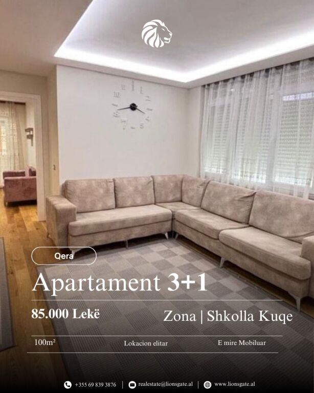 JEPET ME QERA APARTAMENT 3+1 – Tek Shkolla e Kuqe
