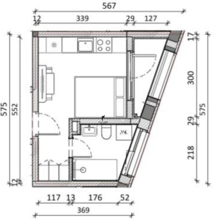 SHITET GARSONIERE 31 M2 ALI DEMI 63.000 EURO FH-70357