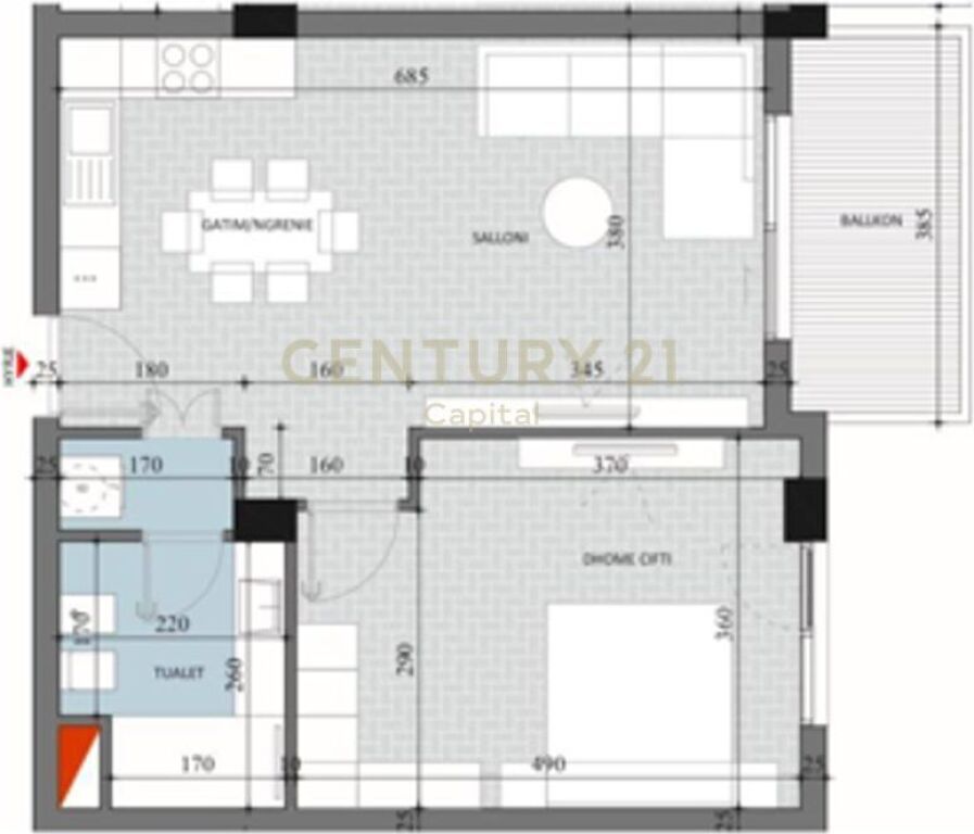 Shesim apartament 1+1 te Diellon 2!