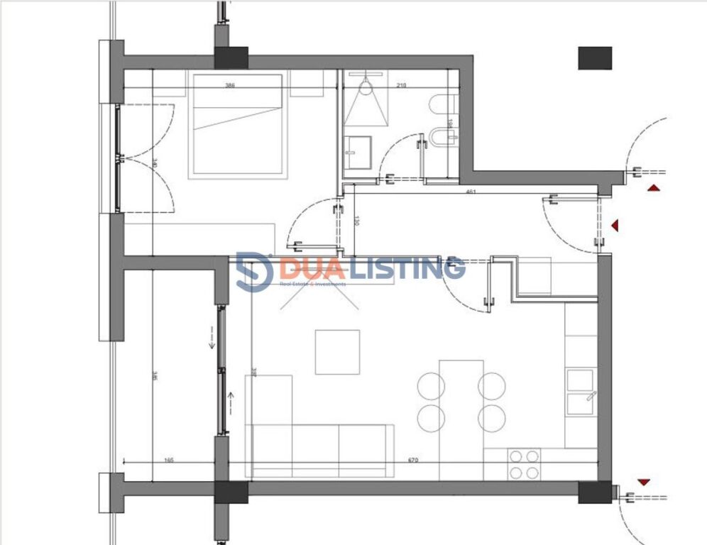 Shitet Apartament 1+1+ post parkimi ne Sun Palase, Dhermi.