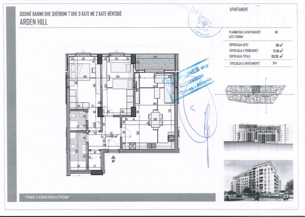 Shitet apartament 2+1 në Paskuqan – Rezidenca Arden Hill