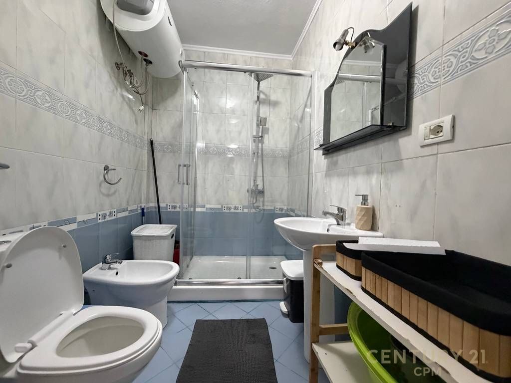 Apartment 1+1 is located in one of the best areas of Tirana, positioned at Zogu i Parë Boulevard, near the Train Station. The apartment has an area of 73.4m2 and is organized into: * Living Room with kitchen * 1 Bedroom * 1 Bathroom * 1 Storage/Laundry * 1 Balcony  For more information, please contact us!