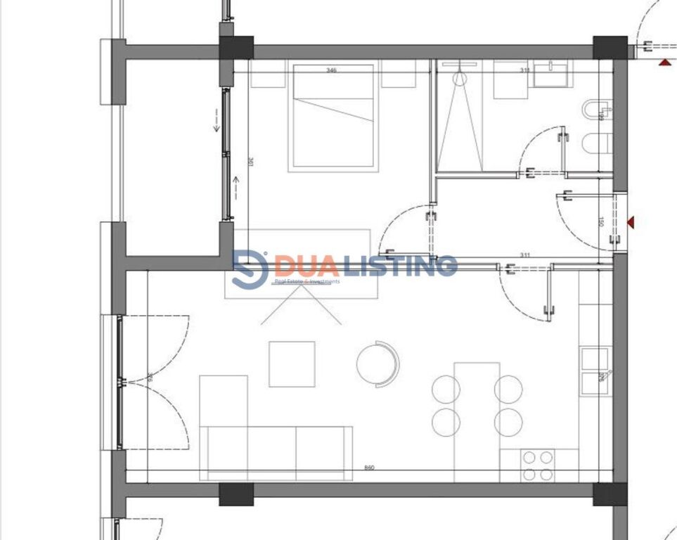 Shitet Apartament 1+1+ post parkimi ne Sun Palase, Dhermi.