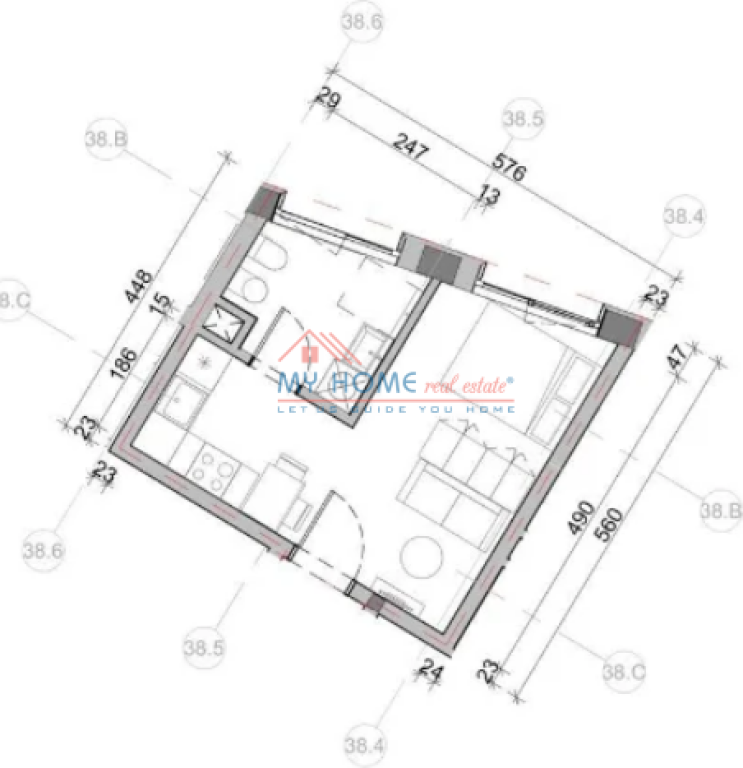 Garsoniere ne Shitje Kompleksi Mangalem 21 Tirane