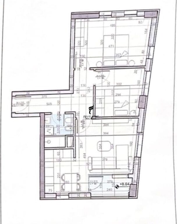 SHITET APARTAMENT 2+1 ASTIR 128.250 EURO FH-70398