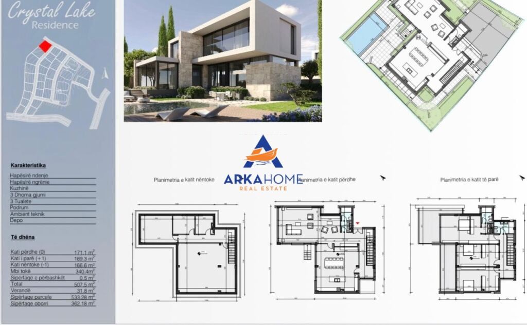 SHITET VILE LUKSOZE 507M2 "CRYSTAL LAKE RESIDENCE, LIQENI I FARKËS" 1.502.428 EURO