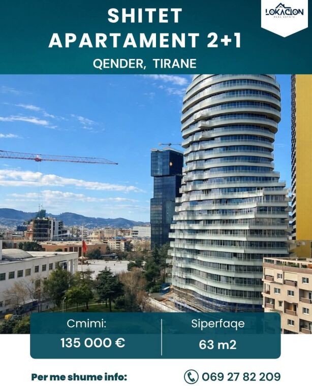 OKAZION: SHITET 2+1 NE QENDER, PAS 15-KATSHIT - TIRANE