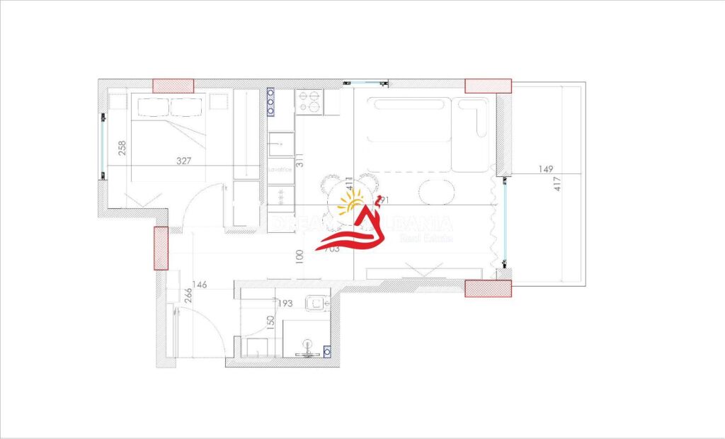Shitet Apartament 1+1 ne Sarande (ID 4171626)