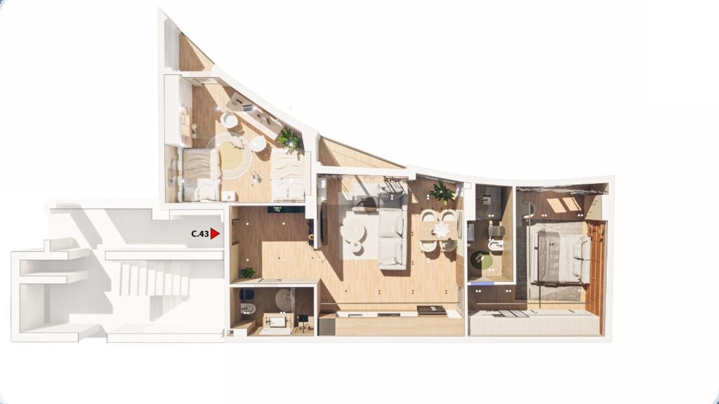 Apartament 2+1+2 ne shitje , Don Bosko