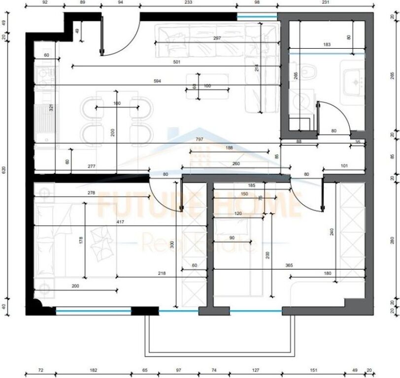 For sale, 2+1 Apartment, Irfan Tomini Street, Tirana
