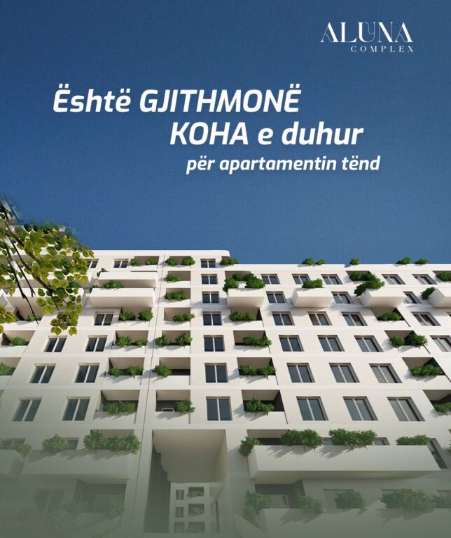 Shitet apartament 1+1 Aluna Residence