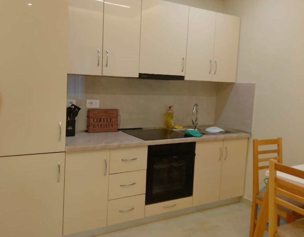 Tek Mjeksia prane rruges Kryesore Amerikan 2 jepet me qera apartament i ri 1+1 i pabanuar menpare!