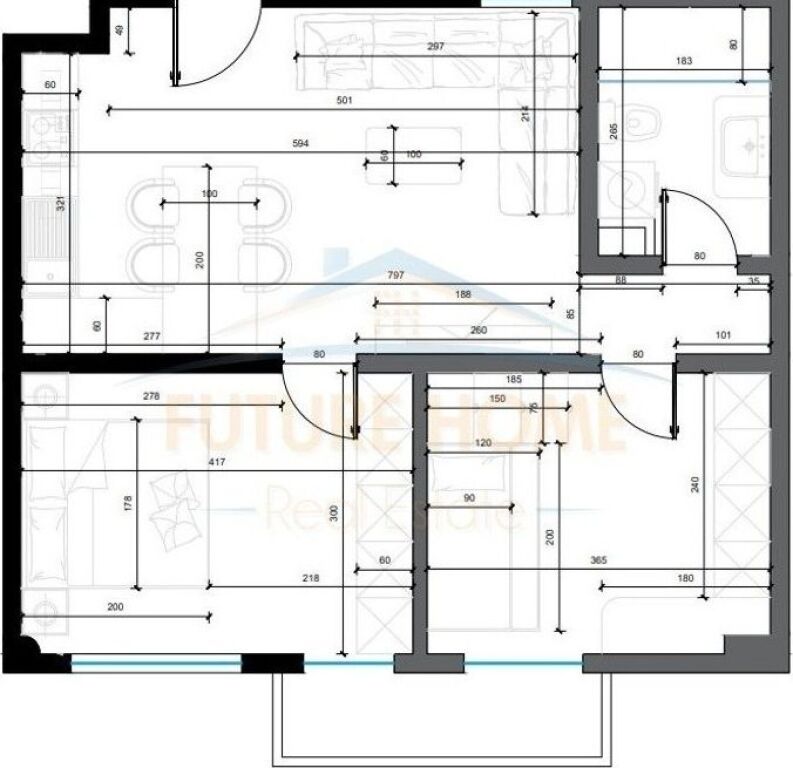 For sale, 2+1 Apartment, Irfan Tomini Street, Tirana
