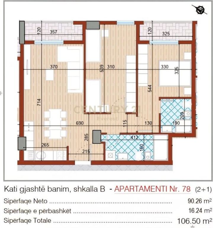 URBAN VISTA, SHESIM APARTAMENT 2+1+2