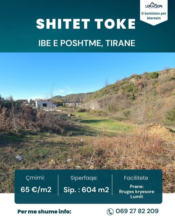 TOKE NE SHITJE, 604 M2, Ibë e Poshtme