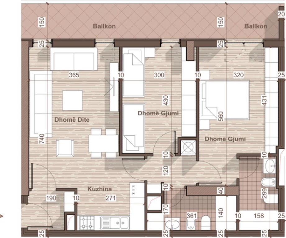 Apartament 2+1 në Shitje – Univers City + Post Parkimi 🚗