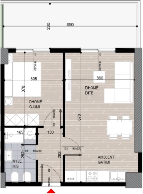 SHITET APARTAMENT 1+1 – Fusha e Aviacionit