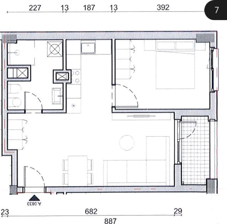 Apartament 1+1+Parkim për shitje tek rezidenca OXA Fresku,Tiranë