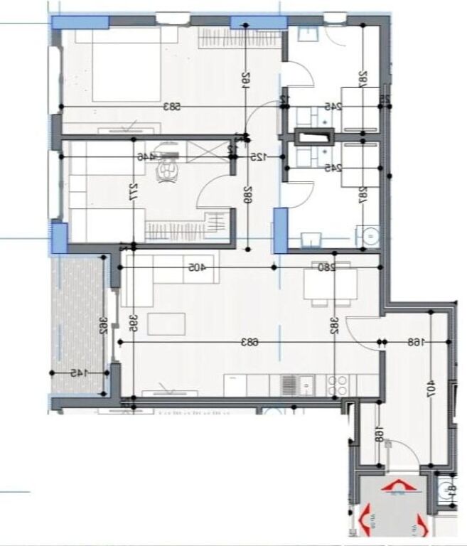 🏢Shitet Apartament 2+1+2 +ballkon – Belfiore Residence 2, Paskuqan!