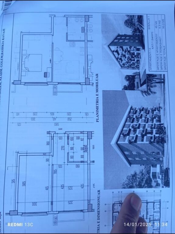 Shitet Apartament 1+1 ne Golem / Mali i Robit