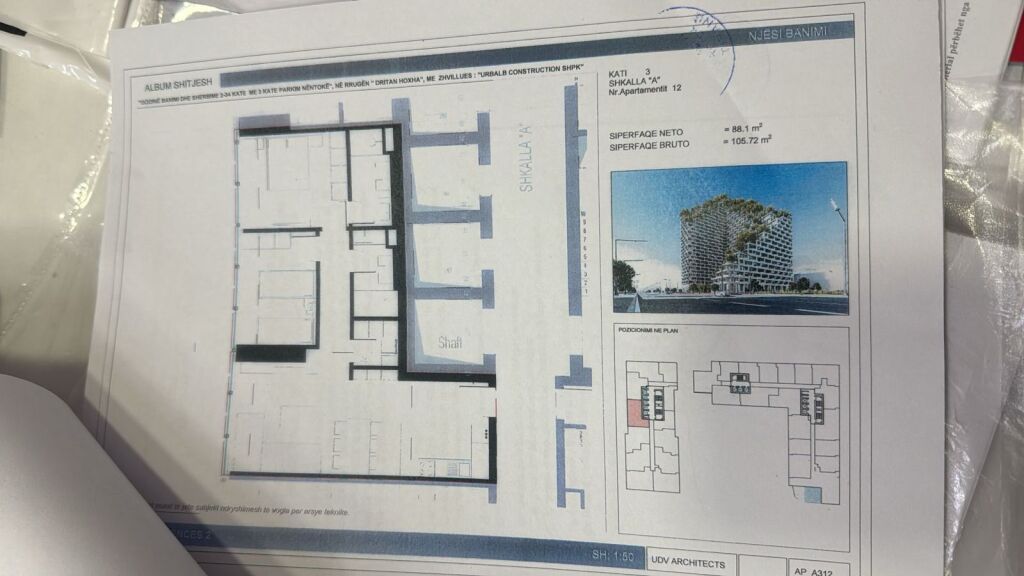 SHITET APARTAMENT 2+1+2 TUALETE, LION PARK 2, TIRANE