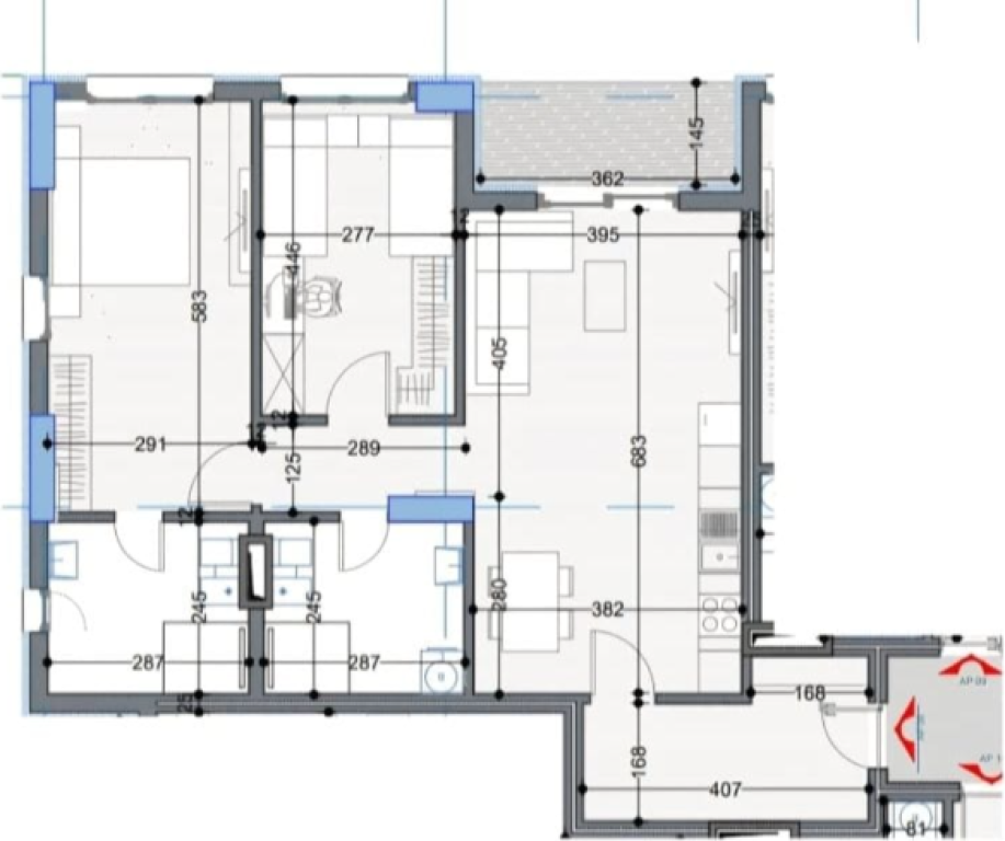 SHITET APARTAMENT 2+1 – Belfiore Residence 2, Paskuqan
