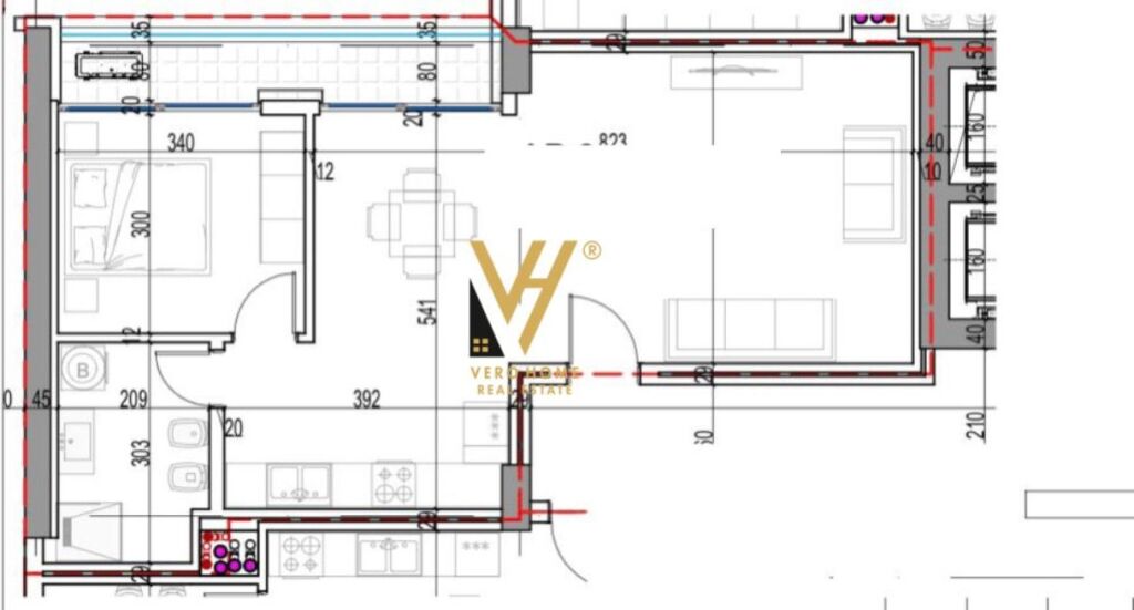 SHITET APARTAMENT 1+1+BLK NE LUNGOMARE 247.000 EURO