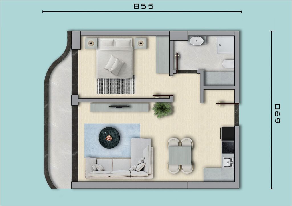 APARTMENTS 1+1 , RANA E HEDHUN